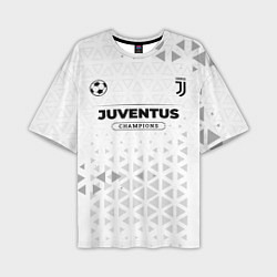 Футболка оверсайз мужская Juventus Champions Униформа, цвет: 3D-принт