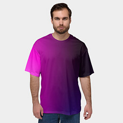 Футболка оверсайз мужская VIOLET gradient, цвет: 3D-принт — фото 2