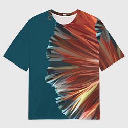 Мужская футболка оверсайз Полигональные линии