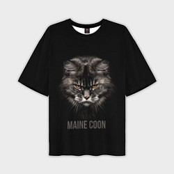 Мужская футболка оверсайз Maine coon - кот