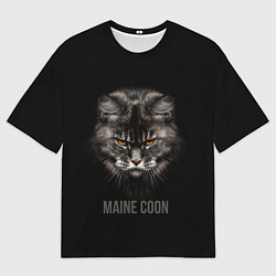 Мужская футболка оверсайз Maine coon - кот