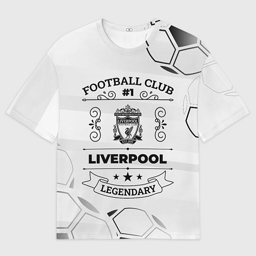 Мужская футболка оверсайз Liverpool Football Club Number 1 Legendary / 3D-принт – фото 1