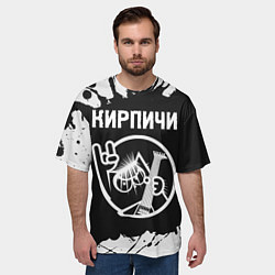 Футболка оверсайз мужская Кирпичи КОТ Краска, цвет: 3D-принт — фото 2