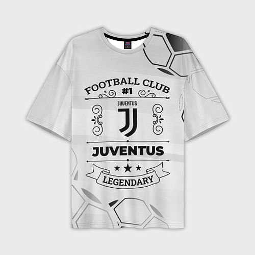 Мужская футболка оверсайз Juventus Football Club Number 1 Legendary / 3D-принт – фото 1