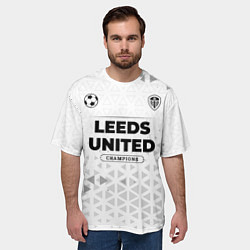 Футболка оверсайз мужская Leeds United Champions Униформа, цвет: 3D-принт — фото 2