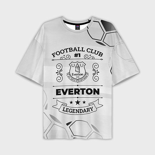 Мужская футболка оверсайз Everton Football Club Number 1 Legendary / 3D-принт – фото 1