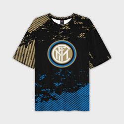 Футболка оверсайз мужская Inter logo, цвет: 3D-принт