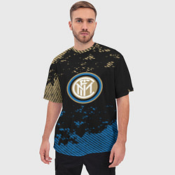 Футболка оверсайз мужская Inter logo, цвет: 3D-принт — фото 2