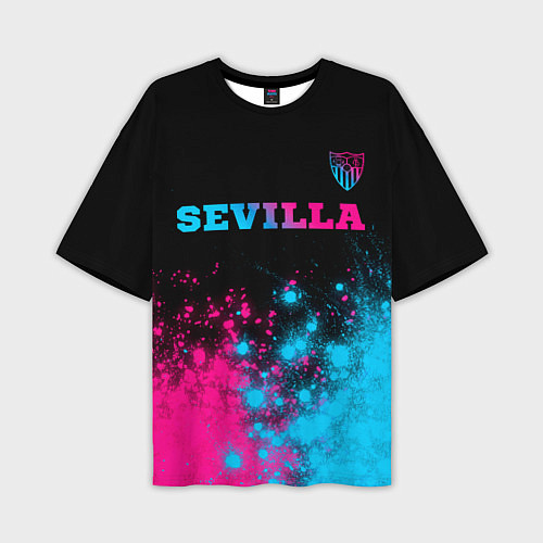 Мужская футболка оверсайз Sevilla Neon Gradient / 3D-принт – фото 1