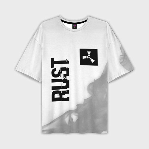 Мужская футболка оверсайз Rust Glitch на светлом фоне / 3D-принт – фото 1
