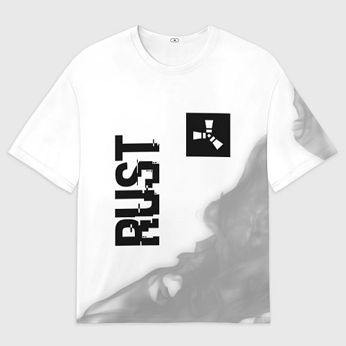 Мужская футболка оверсайз Rust Glitch на светлом фоне / 3D-принт – фото 1