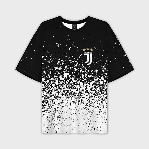 Мужская футболка оверсайз Juventus fc брызги краски / 3D-принт – фото 1