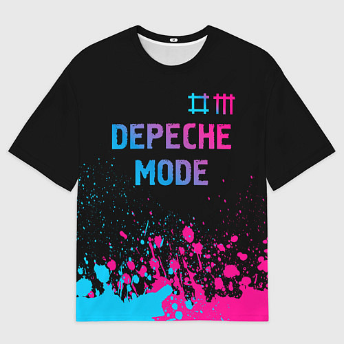 Мужская футболка оверсайз Depeche Mode Neon Gradient / 3D-принт – фото 1