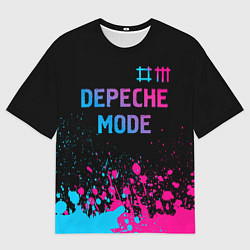 Футболка оверсайз мужская Depeche Mode Neon Gradient, цвет: 3D-принт