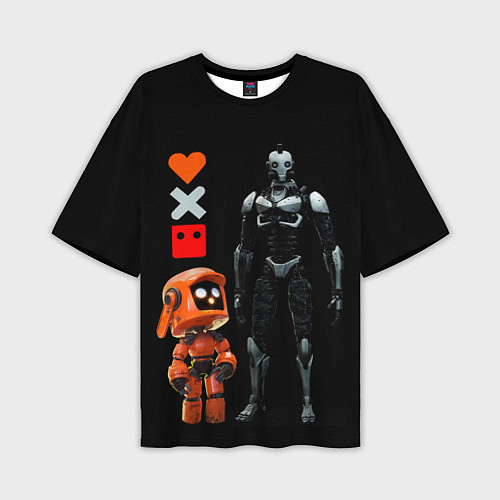 Мужская футболка оверсайз Любовь Смерть и Роботы Love Death and Robots / 3D-принт – фото 1