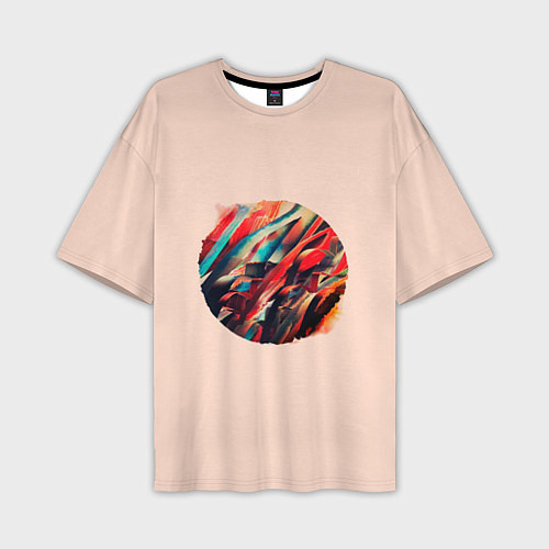 Мужская футболка оверсайз Абстрактный кружок / 3D-принт – фото 1