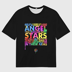 Футболка оверсайз мужская Linkin Park надписи, цвет: 3D-принт