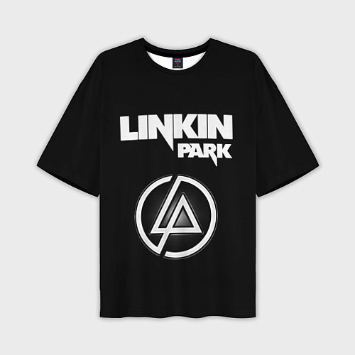 Мужская футболка оверсайз Linkin Park логотип и надпись / 3D-принт – фото 1