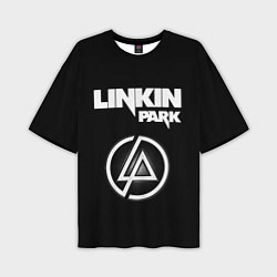 Футболка оверсайз мужская Linkin Park логотип и надпись, цвет: 3D-принт