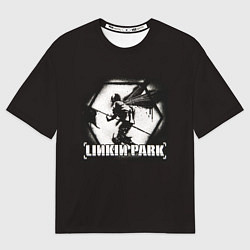 Мужская футболка оверсайз Linkin Park рисунок баллончиком