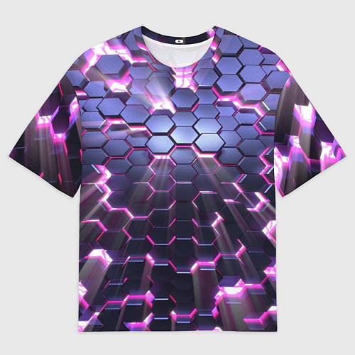 Мужская футболка оверсайз Сквозь плиты / 3D-принт – фото 1