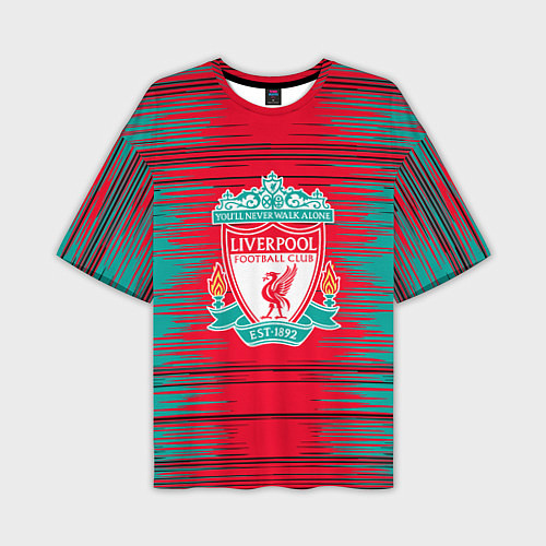 Мужская футболка оверсайз Ливерпуль logo / 3D-принт – фото 1
