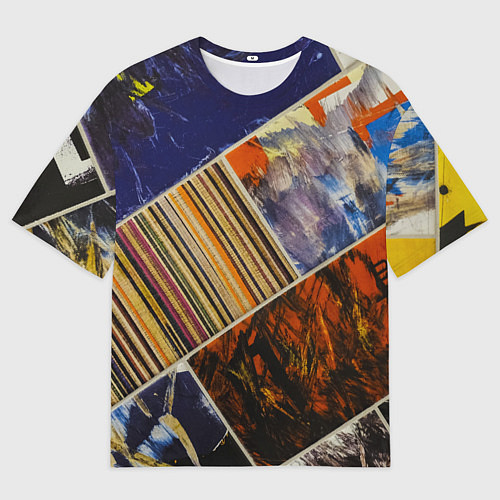 Мужская футболка оверсайз Нарезка Из Постеров / 3D-принт – фото 1