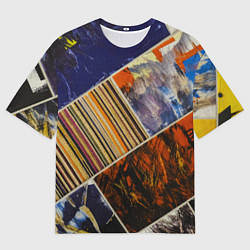 Футболка оверсайз мужская Нарезка Из Постеров, цвет: 3D-принт