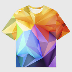 Мужская футболка оверсайз Зд радуга