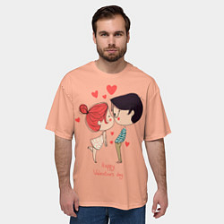 Футболка оверсайз мужская ILL KISS YOU HAPPY VALENTINES DAY, цвет: 3D-принт — фото 2