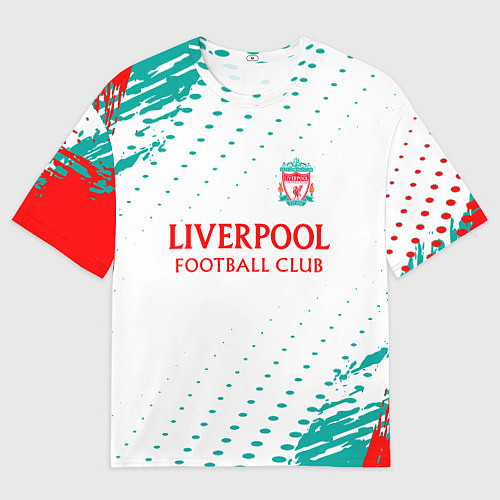 Мужская футболка оверсайз Liverpool краски / 3D-принт – фото 1