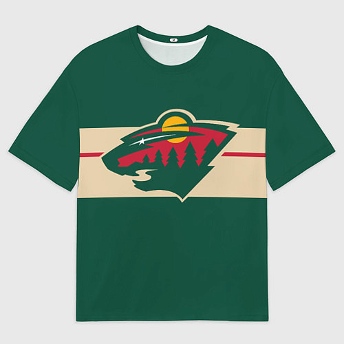 Мужская футболка оверсайз Миннесота Уайлд Форма / 3D-принт – фото 1