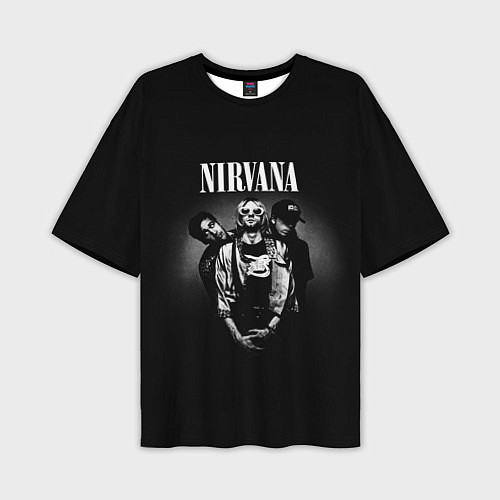 Мужская футболка оверсайз Nirvana рок-группа / 3D-принт – фото 1