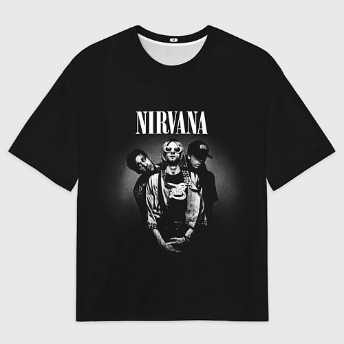 Мужская футболка оверсайз Nirvana рок-группа / 3D-принт – фото 1