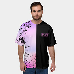 Футболка оверсайз мужская BLACKPINK HALF COLORS, цвет: 3D-принт — фото 2