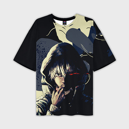 Мужская футболка оверсайз Токийский Гуль- манга темное фэнтези / 3D-принт – фото 1