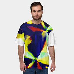 Футболка оверсайз мужская Разноцветный вспышка, цвет: 3D-принт — фото 2