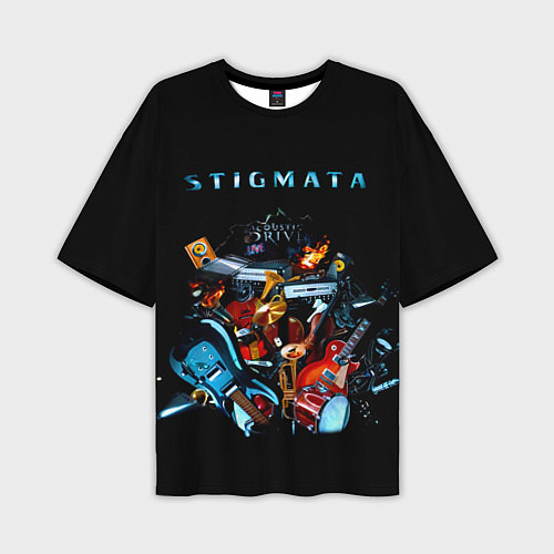 Мужская футболка оверсайз Acoustic & Drive - Stigmata / 3D-принт – фото 1