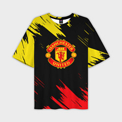 Мужская футболка оверсайз Manchester united Texture