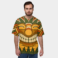 Футболка оверсайз мужская Polynesian tiki LUCKY, цвет: 3D-принт — фото 2