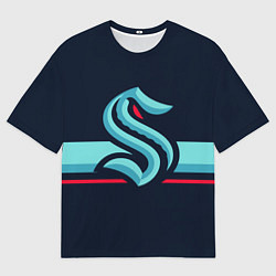 Мужская футболка оверсайз Сиэтл Кракен Форма