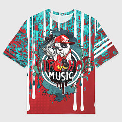 Мужская футболка оверсайз Hip hop - Music