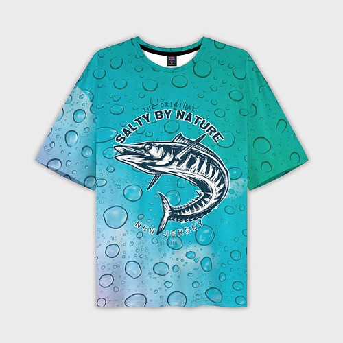 Мужская футболка оверсайз Рыбалка New Jersey / 3D-принт – фото 1
