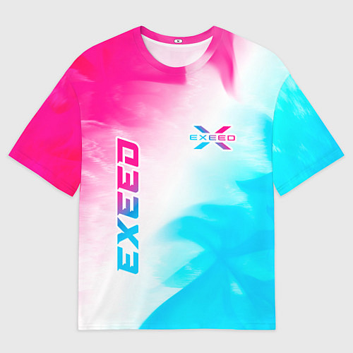 Мужская футболка оверсайз Exeed Neon Gradient / 3D-принт – фото 1