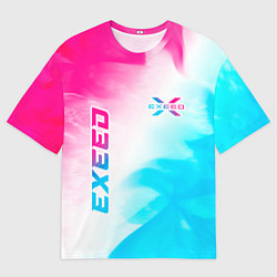 Футболка оверсайз мужская Exeed Neon Gradient, цвет: 3D-принт