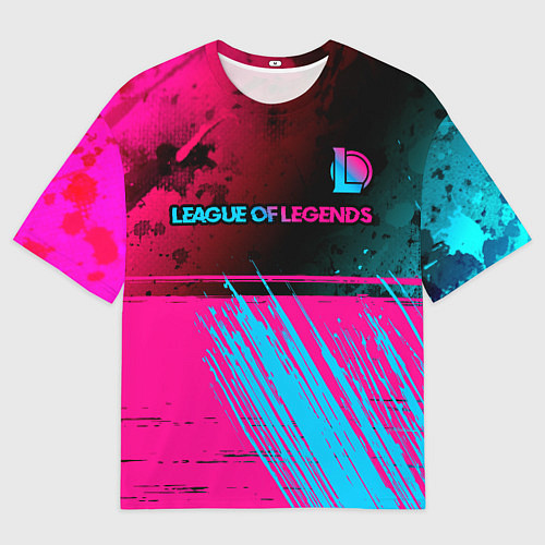 Мужская футболка оверсайз League of Legends Neon Gradient / 3D-принт – фото 1