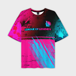 Мужская футболка оверсайз League of Legends Neon Gradient