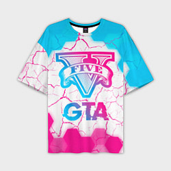 Мужская футболка оверсайз GTA Neon Gradient