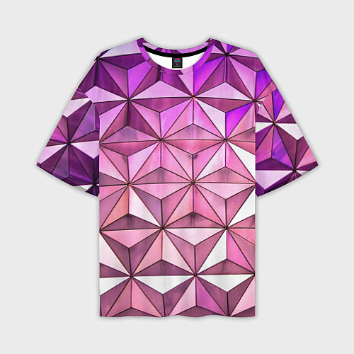 Мужская футболка оверсайз Треугольная стена / 3D-принт – фото 1
