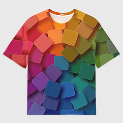 Мужская футболка оверсайз Яркий щит